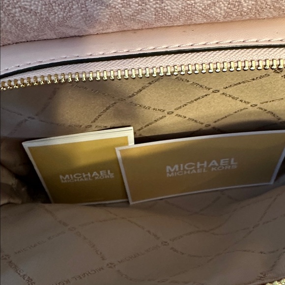 Michael Kors Jaycee Large Blush Logo Backpack Denim Transfer - Picture 11 of 16